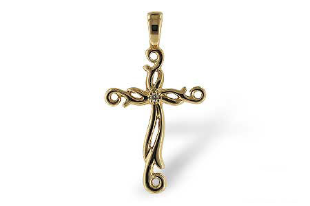A061-58495: CROSS PENDANT .01 BR