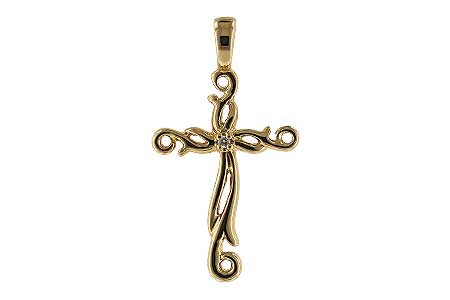 A061-58495: CROSS PENDANT .01 BR