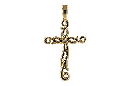 A061-58495: CROSS PENDANT .01 BR