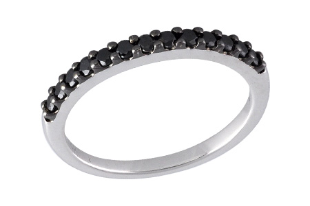 A240-66704: LDS WED RG .29 BLK DIAS TW