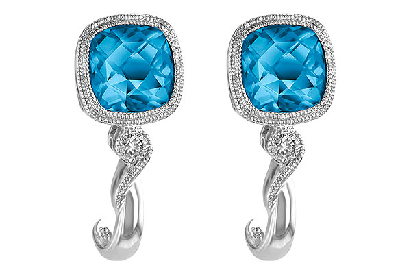 A242-52177: EARR 2.10 BLUE TOPAZ 2.14 TGW