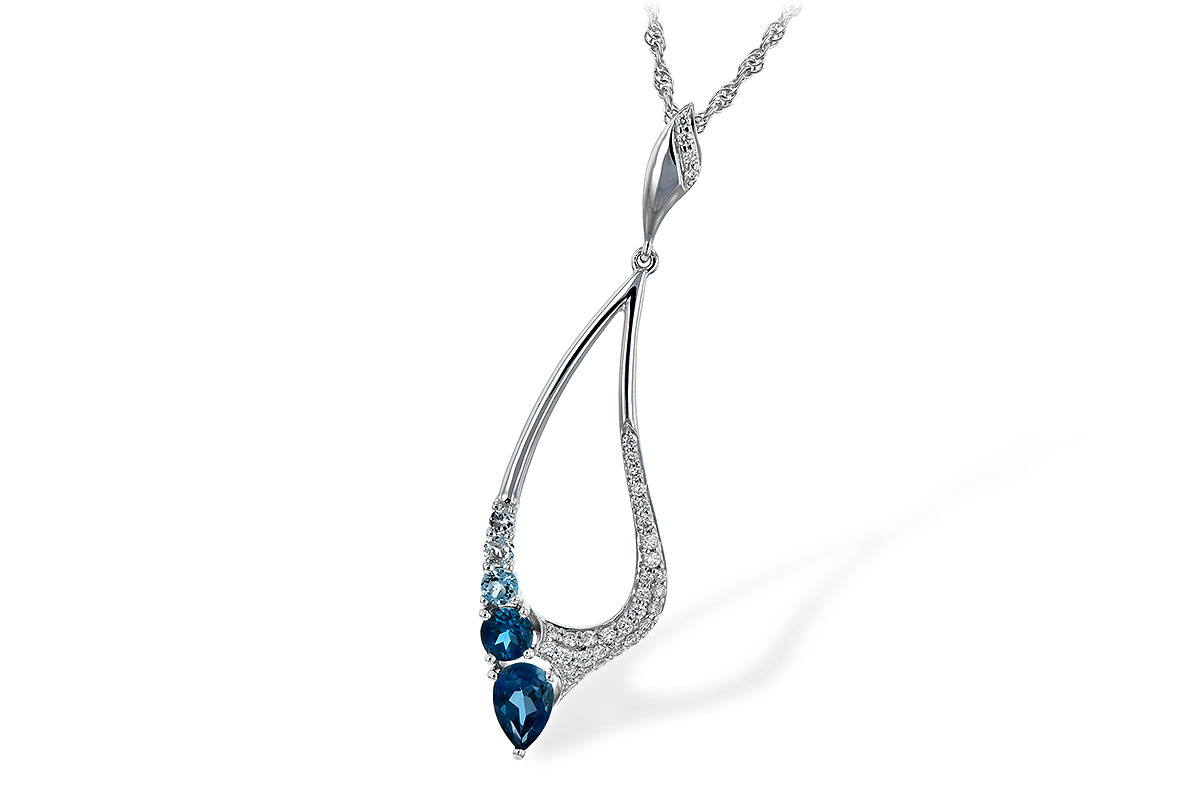 A244-33922: NECK .83 BLUE TOPAZ 1.00 TGW