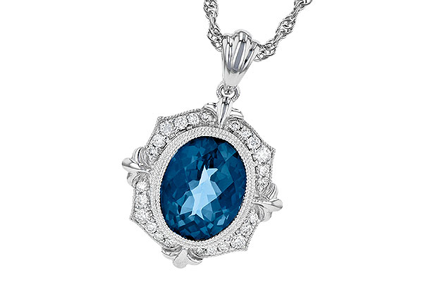 A245-25740: NECK 3.00 LONDON BLUE TOPAZ 3.16 TGW