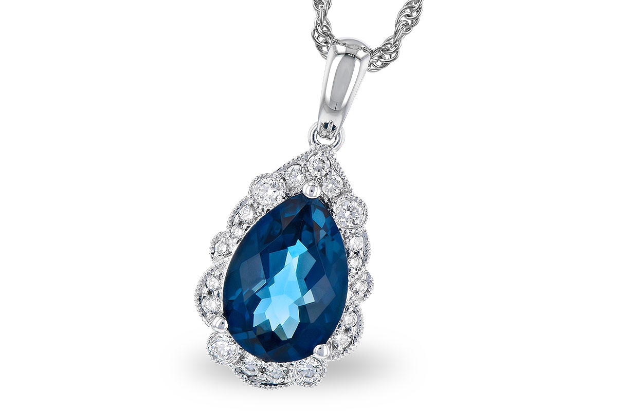 A327-97622: NECK 2.25 LONDON BLUE TOPAZ 2.40 TGW (10x7 PS)