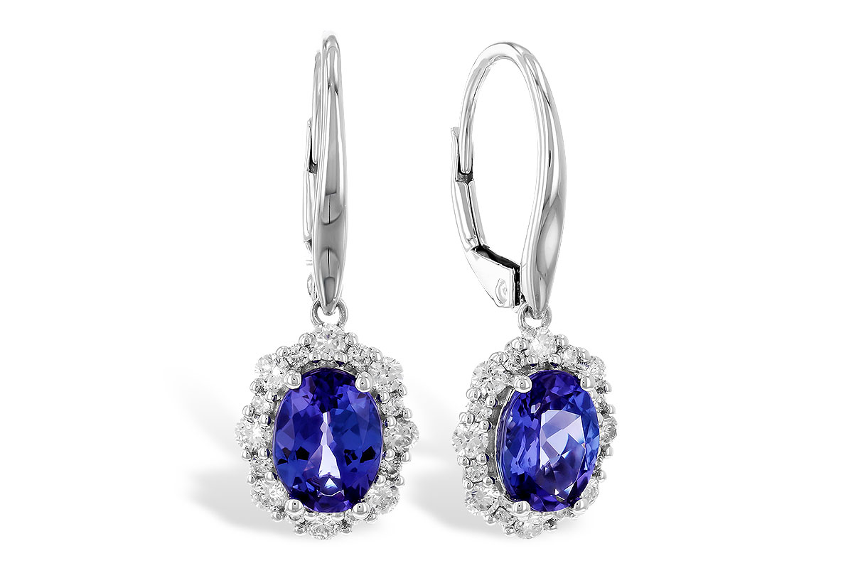 A328-86640: EARR 1.28 TW TANZANITE 1.72 TGW (7x5 OVAL)