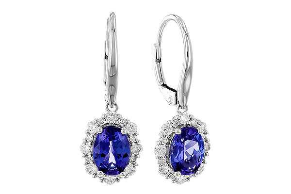 A328-86640: EARR 1.28 TW TANZANITE 1.72 TGW (7x5 OVAL)