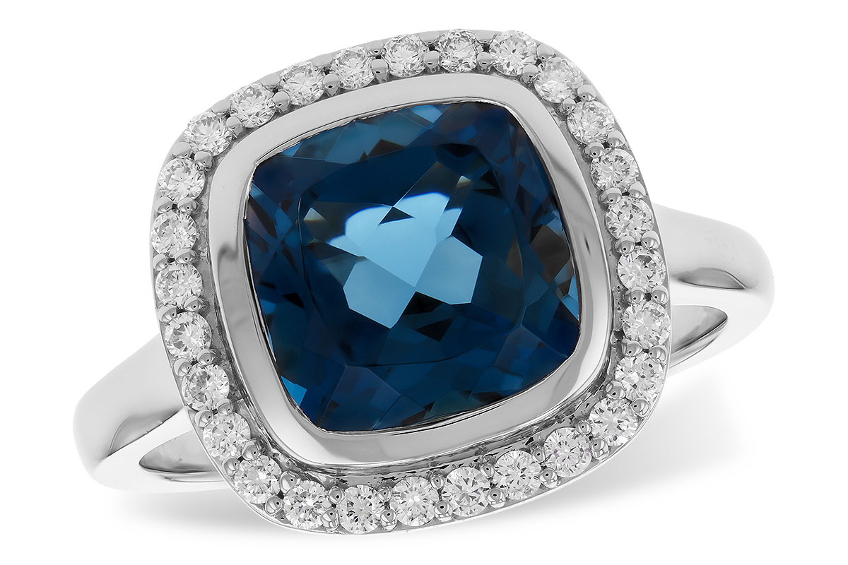 A328-88486: LDS RG 3.85 LONDON BLUE TOPAZ 4.15 TGW (9MM LBT)