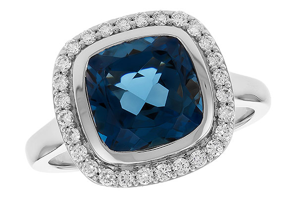 A328-88486: LDS RG 3.85 LONDON BLUE TOPAZ 4.15 TGW (9MM LBT)