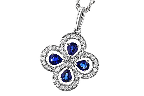 A329-74859: NECKLACE .68 SAPPHIRE TW .96 TGW