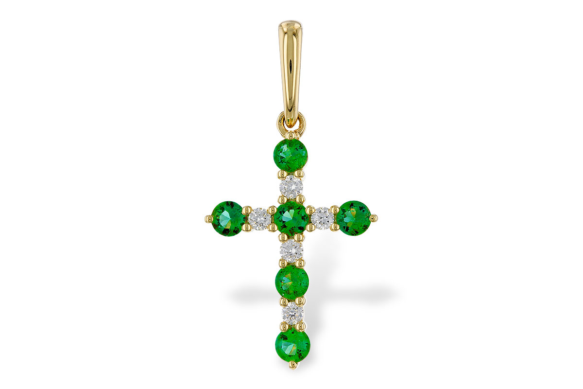 A329-74868: PENDANT .27 TW EMERALD .35 TGW