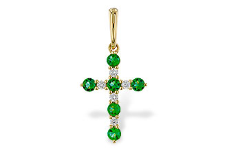 A329-74868: PENDANT .27 TW EMERALD .35 TGW