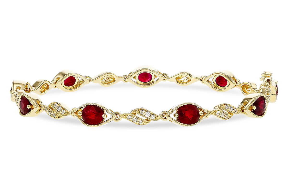 A329-74904: BRACELET 3.68 RUBY 3.92 TGW (7")