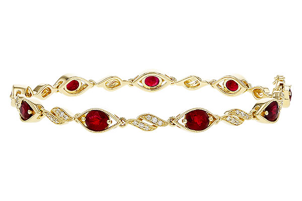 A329-74904: BRACELET 3.68 RUBY 3.92 TGW (7")