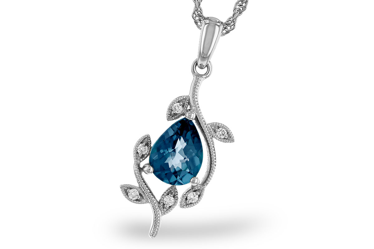 A329-76695: NECK 1.20 LONDON BLUE TOPAZ 1.25 TGW (8x6MM LBT)