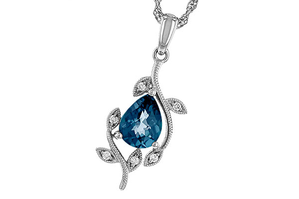 A329-76695: NECK 1.20 LONDON BLUE TOPAZ 1.25 TGW (8x6MM LBT)