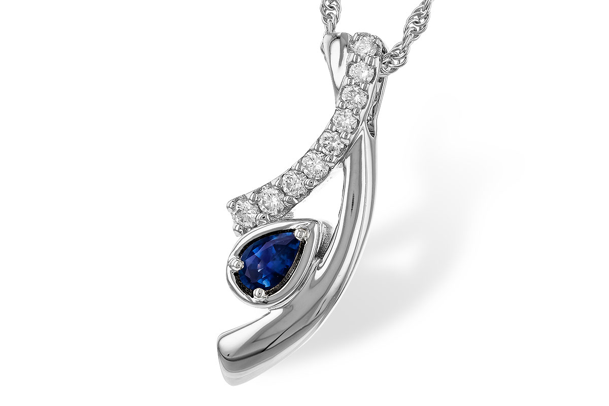 A329-78459: NECKLACE .23 SAPP .40 TGW (5x3 SAPP)