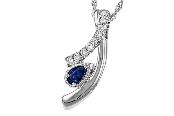 A329-78459: NECKLACE .23 SAPP .40 TGW (5x3 SAPP)