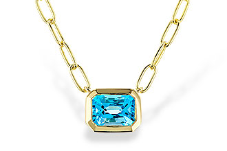 A329-78531: NECKLACE 1.20 SWISS BLUE TOPAZ (18")