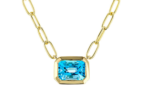 A329-78531: NECKLACE 1.20 SWISS BLUE TOPAZ (18")