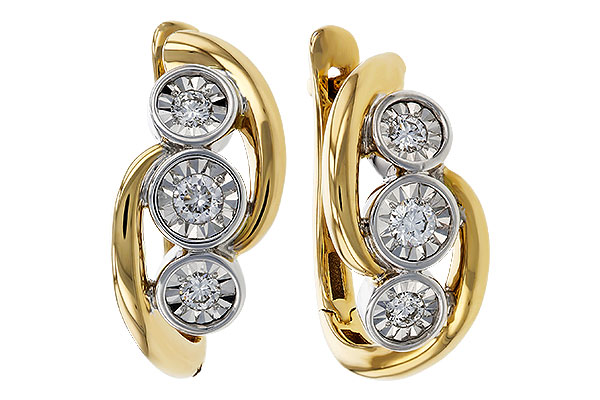 A329-80286: EARRINGS .25 TW