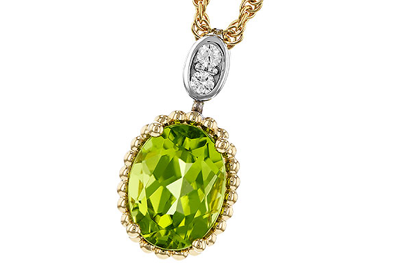 A329-80340: NECKLACE 1.22 PERIDOT 1.25 TGW (8x6MM OV)