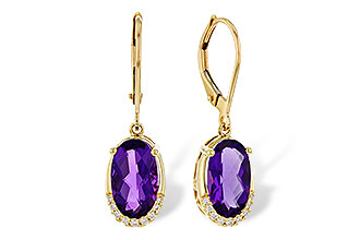 A329-80359: EARRINGS 2.70 TW AMETHYST 2.78 TGW (10x6MM OV)
