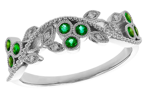 A329-81186: LDS WED RG .17 EMERALD TW .23 TGW