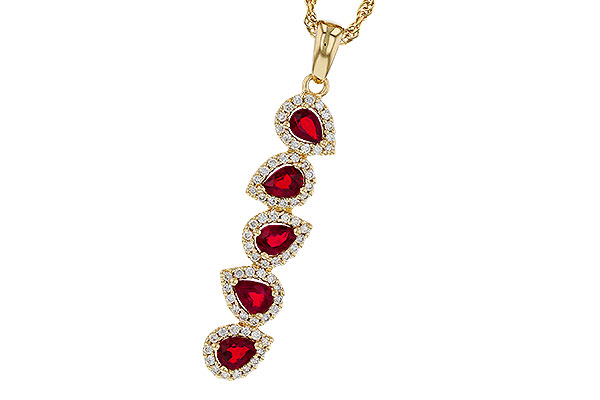 A329-81268: NECKLACE .90 TW RUBY 1.14 TGW