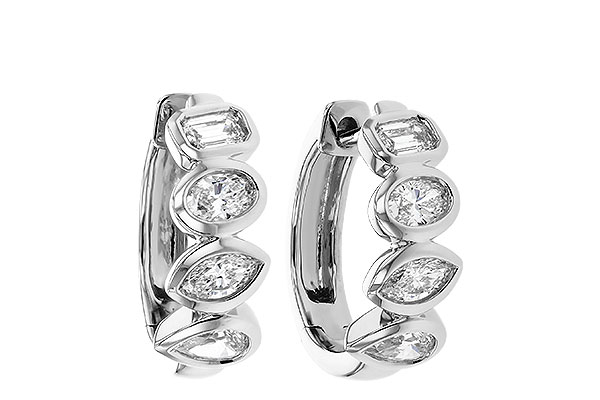 A330-63913: EARRINGS .68 TW FANCY CUT DIAS