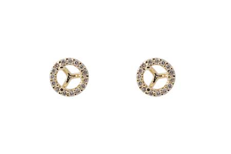 B055-26704: SEMI DIA EARR .12 TW (HOLDS .25 EACH)