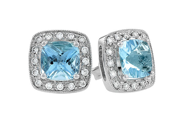 B150-68540: EARRINGS 1.55 AQUA 1.75 TGW