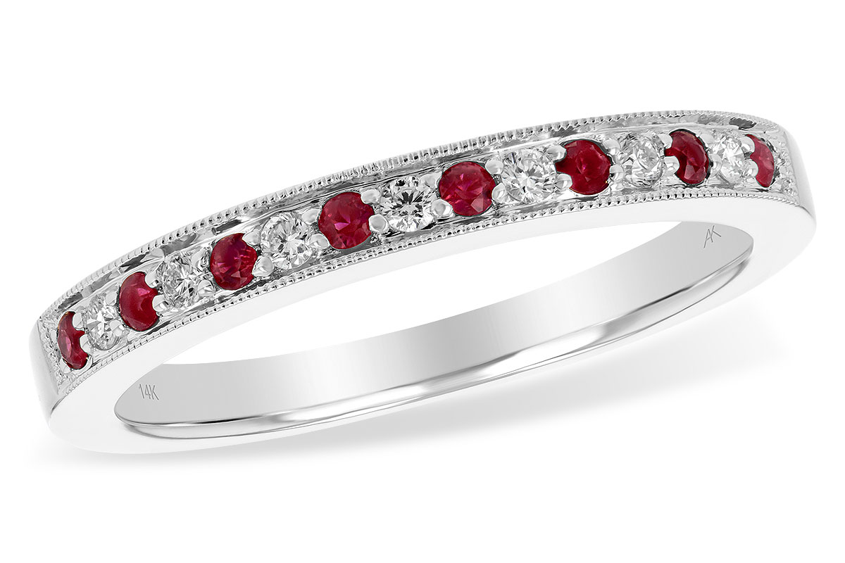 B238-87568: LDS WED RG .12 RUBY .21 TGW