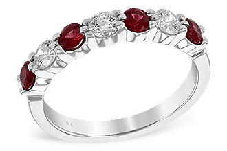 B240-69422: LDS WED RG .61 TW RUBY 1.00 TGW