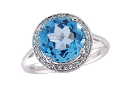 B242-48540: LDS RG 4.17 BLUE TOPAZ 4.32 TGW