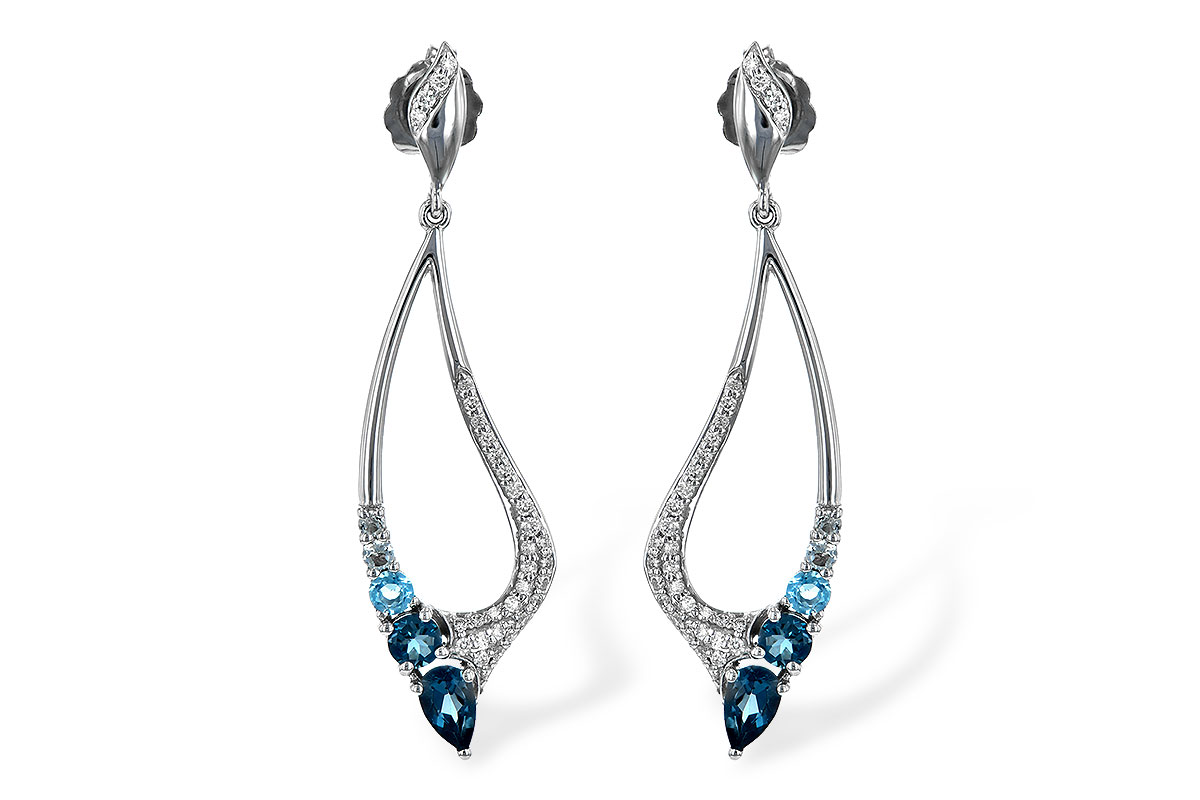 B244-33922: EARR .98 BLUE TOPAZ 1.25 TGW