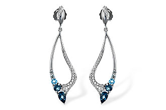 B244-33922: EARR .98 BLUE TOPAZ 1.25 TGW