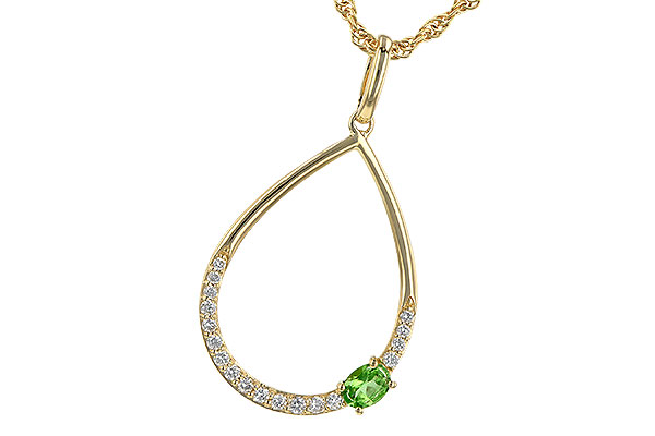 B245-25777: NECK .17 GREEN GARNET .26 TGW