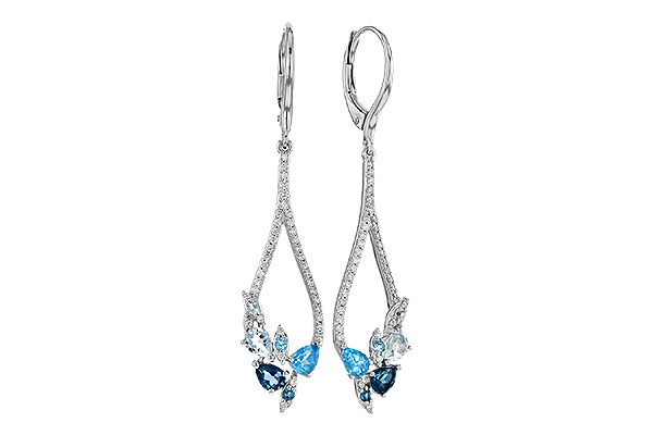 B327-94877: EARR 1.08 BLUE TOPAZ 1.35 TGW