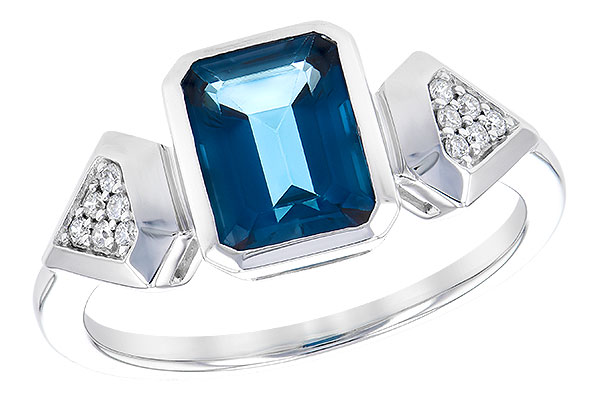 B327-99395: LDS RG 2.03 LONDON BLUE TOPAZ 2.10 TGW