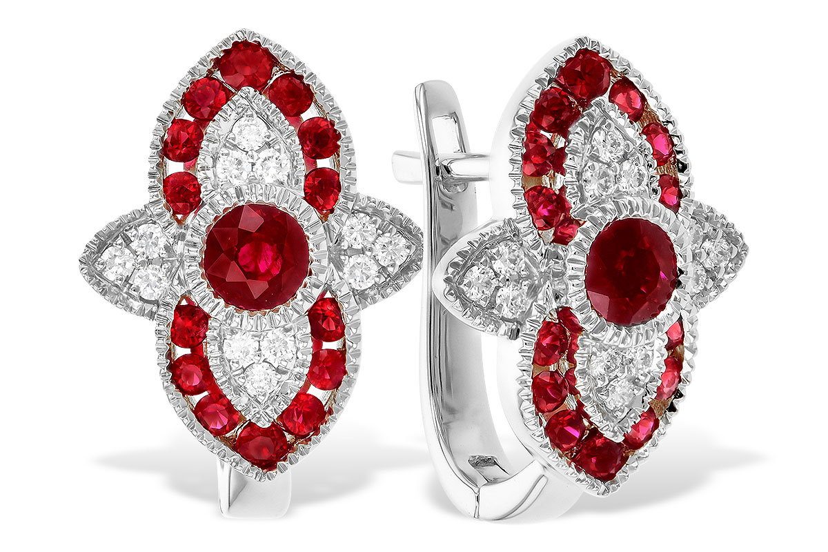 B328-82122: EARR .78 TW RUBY .90 TGW