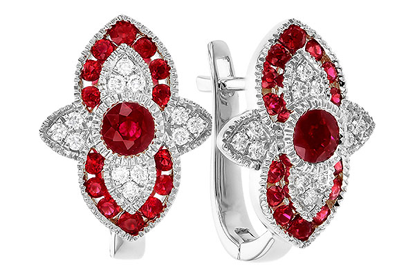 B328-82122: EARR .78 TW RUBY .90 TGW