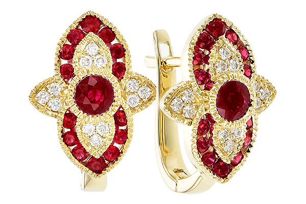 B328-82122: EARR .78 TW RUBY .90 TGW