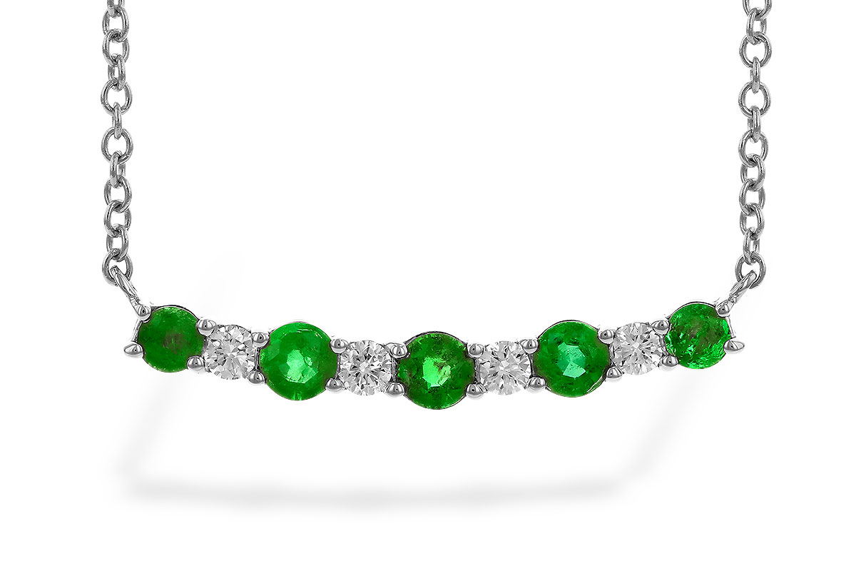 B328-89404: NECK .43 TW EMERALD .55 TGW