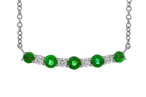 B328-89404: NECK .43 TW EMERALD .55 TGW