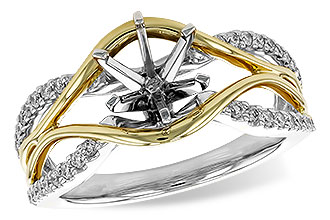 B328-90340: C243-39386 WITH WG RING / YG TRIM .25 TW
