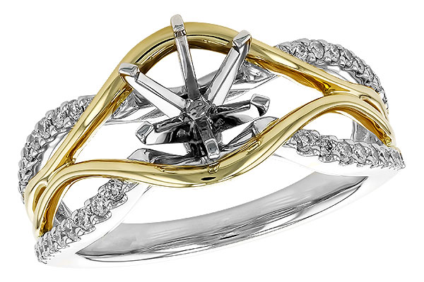 B328-90340: C243-39386 WITH WG RING / YG TRIM .25 TW