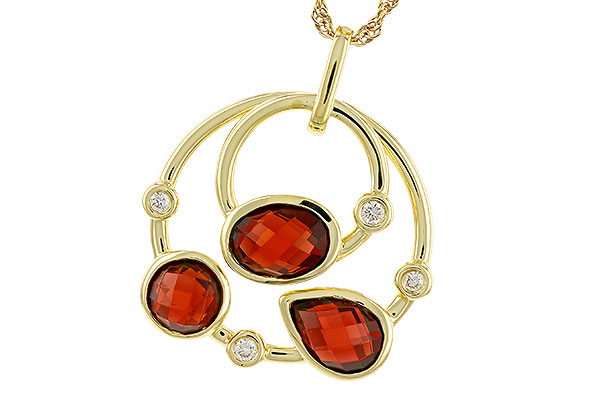 B329-73013: NECKLACE 2.88 GARNET 2.94 TGW