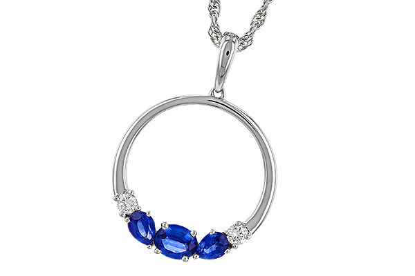 B329-74840: NECKLACE .81 SAPP .91 TGW