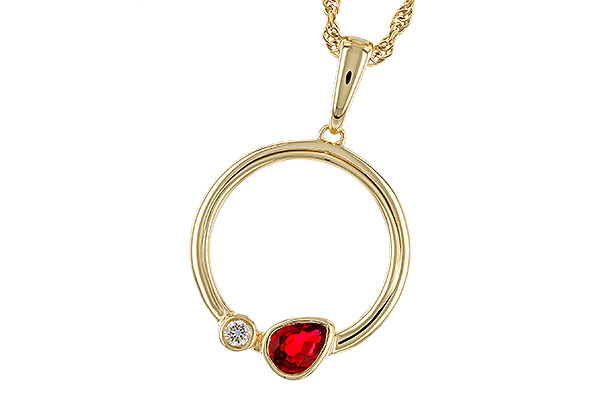 B329-74886: NECKLACE .24 RUBY .26 TGW