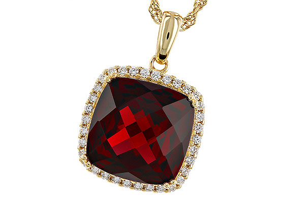 B329-75786: NECKLACE 9.26 GARNET 9.51 TGW (12MM CU)